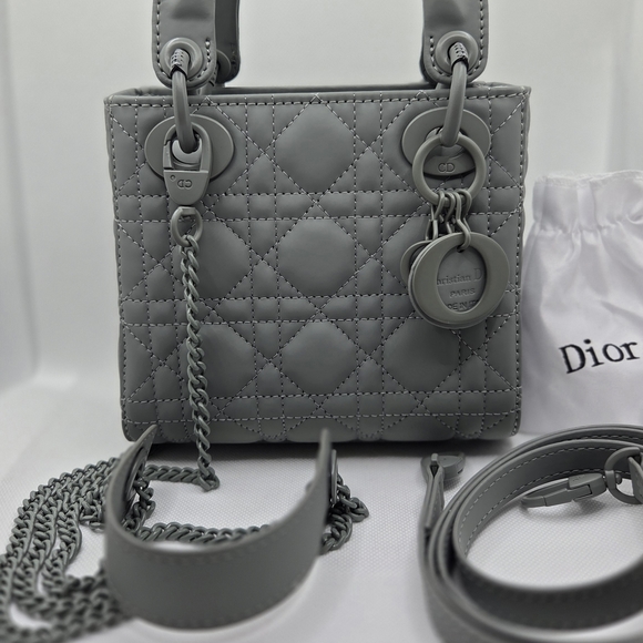 Dior Handbags - Dior Chic Gray Quilted Mini Bag